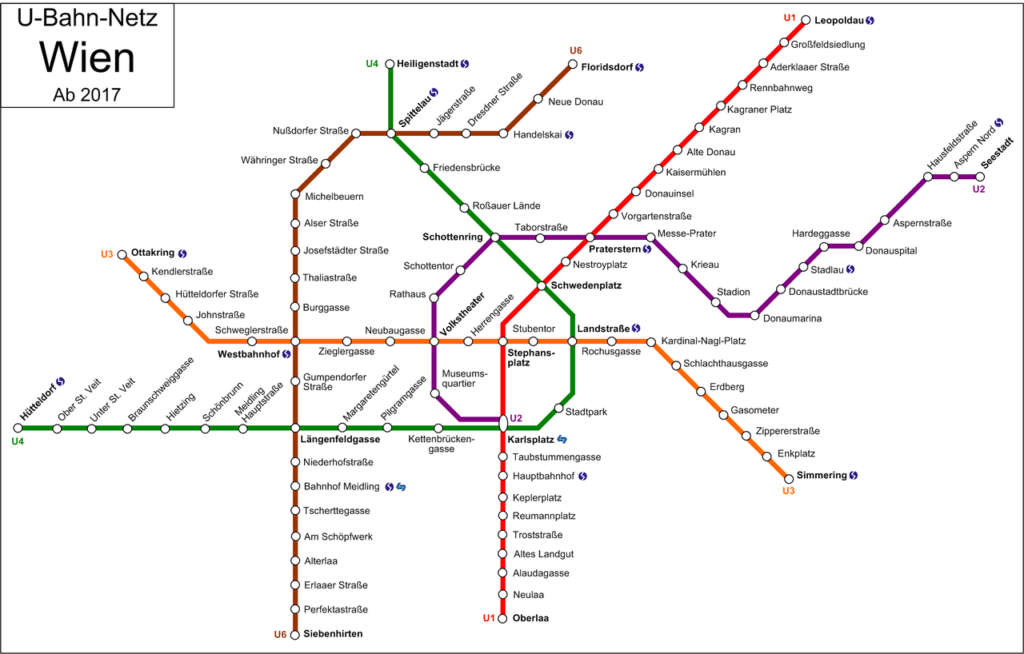Схема метро в Вене